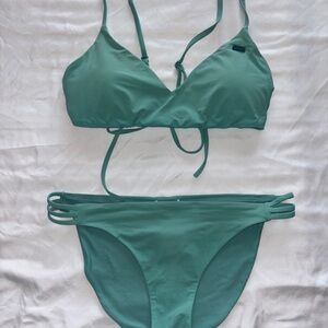 Roxy Mint Green Bikini Set Adjustable Ties